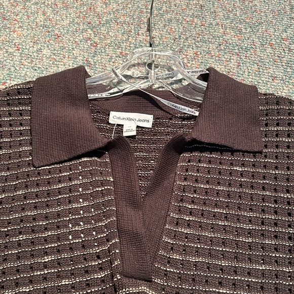 NWT Calvin Klein Jeans 100% cotton loose knit Top size Large - Picture 6 of 10